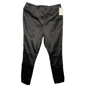 New H & M Satin Trousers Women's Size 8 Black